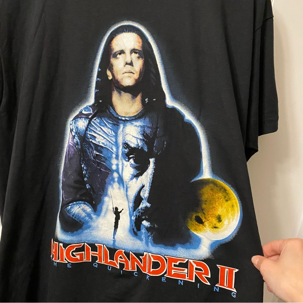 Rare Vintage Highlander II 2 Screen Stars Single Stitch Shirt Grail Black promo - Picture 2 of 12